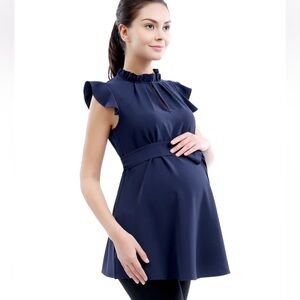Kimi and Kai Navy maternity top